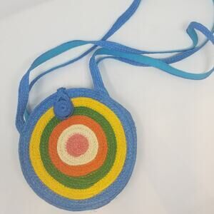 Malees NEW Woven‎ Summer Round Shoulder Bag Multicolor Women's Zipper Closure